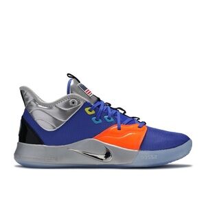 Nike NASA PG 3 EP Apollo Missions 14 Racer Blue‎ Silver Basketball Sneakers